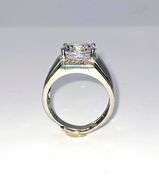 Men's 18 Kt White Gold Plate 5 Ct Lab Simulated Diamond Ring