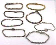 Group lot of 8 vintage 925 sterling silver bracelets