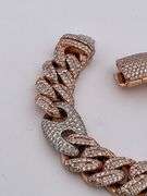 Men's Certified Diamond Puff Gucci Miami Cuban Link Bracelet ( 18 MM ) 17.00 carats of diamonds