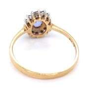 14kt Yellow gold Tanzanite and diamond ring
