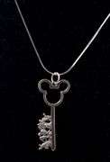 Disney Key Pendant Necklace in Sterling Silver