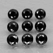 Diamond black! 2.92ct set of 4mm untreated Spinels!