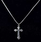 Cross Pendant Necklace in Sterling Silver