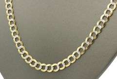14kt diamond cut two tone curb link chain necklace