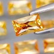 Baguette cut! Real 2.60ct Songean Sapphire set!