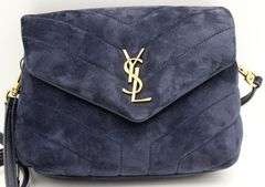 YSL Loulou Toy Suede Midnight Blue Crossbody
