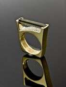 Phenomenal Green Tourmaline and Diamond 18K Ring