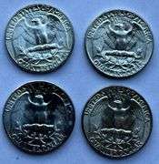 1956 1957 PD Gem BU Washington Quarters