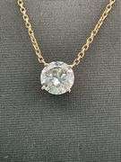 BRAND NEW 14K YELLOW GOLD DIAMOND SOLITAIRE CHAIN AND PENDNANT