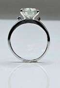 Sparkling 14 K White Gold Plate 3.25 Ct Lab Simulated Diamond Ring