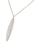 New 2.85ctw Diamond Marquise Shaped Dome Pendant Necklace in 14K
