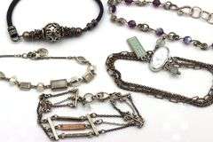 Group lot of 7 Vintage 925 sterling silver bracelets