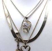 Group lot of 4 Vintage 925 sterling silver necklaces