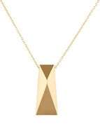 Versace Polished Geometric Pendant Necklace in 18K