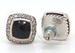 David Yurman Albion black onyx and diamond stud earrings