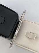 CERTIFIED 14K WHITE GOLD DIAMOND FLEXIBLE BANGLE BRACELET
