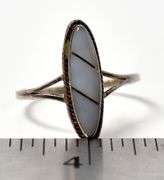 Native Mother of Pearl Ring in Sterling Silver