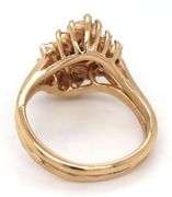 14kt Yellow gold 0.60ctw RBC and baguette diamond engagement ring