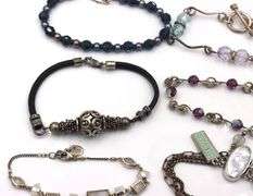 Group lot of 7 Vintage 925 sterling silver bracelets
