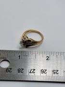 14k yellow gold diamond wedding band, size 6.5 -4.4 gr