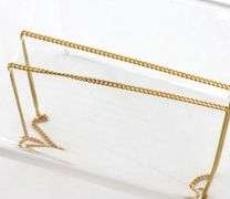 19kt Yellow gold 2mm curb link chain necklace