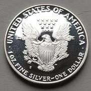 1987 S  Proof  Silver Eagle With Box and Paper