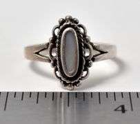 Cute Mother  of Pearl Ring in Sterling Silver