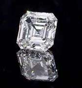 Large 5 Ct Sparkling Bright White Asscher Cut Simulated Diamond Solitaire