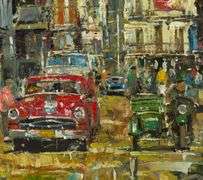 Rare Embellished Limited Ediotion Artwork by Eduardo Leonard Eduardo Leonard  Havana