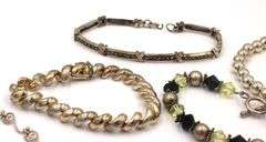Group lot of 7 Vintage 925 sterling silver bracelets