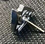 14K White Gold Emerald Cut Diamond Cluster Earring