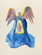 Exclusive Salvador Dali Original Unique Woodblock Decomposition from 'The Divine Comedy' suite