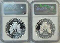 Flawless Signed 2020-S & 2021-W NGC PF70 $1 Silver Eagles