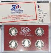2004 & 2005 Silver Quarter Proof Sets