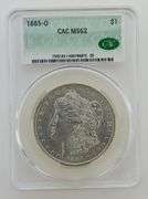 1885 O Morgan Silver Dollar, CAC MS62