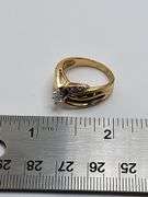 14k yellow gold diamond wedding band, size 7.5 -4.9 gr