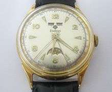CONTENT OF SAFE DEPOSIT BOX: RARE VINTAGE ZODIAC MOON PHASE COMPLICATION DIAL MEN'S WATCH