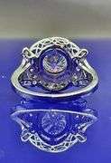 Beautiful 14 Kt White Gold Plate 3.25 Ct White Lab Simulated Diamond Ring