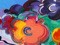 Exclusive Original Peter Max Painting on Canvas with Park West Gallery Certificate