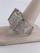 MEN'S CERTIFIED 14K WHITE GOLD DIAMOND RING. 7.50 CARATS OF DIAMONDS