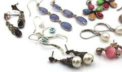 Group lot of Vintage 925 sterling silver earrings