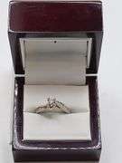 14k white gold diamond wedding band, size 10 -6.1 gr