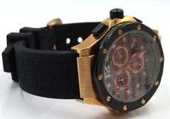Stuhrling chronograph sports watch black and copper dial