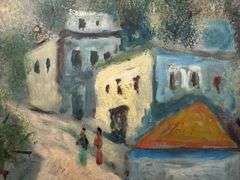 Collectible oil on canvas by Albert Goldman (1922-2011) Albert Goldman Summer in Judea
