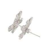 New 0.82ctw Round and Baguette Diamond Frame Floral Earrings in 14K