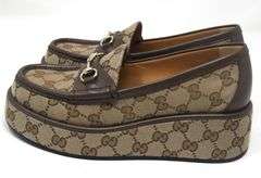 Gucci Horsebit wedge loafer shoes