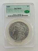 1885 Morgan Silver Dollar, CAC MS62