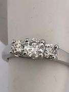 CERTIFIED LADIES PLATINUM AND DIAMOND RING