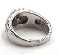 10kt White gold 0.50ctw diamond cluster Rolex style ring