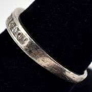 Inlaid Clear Cz Band Ring in Sterling Silver